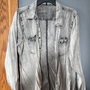 Women’s Gray Denim Shirt